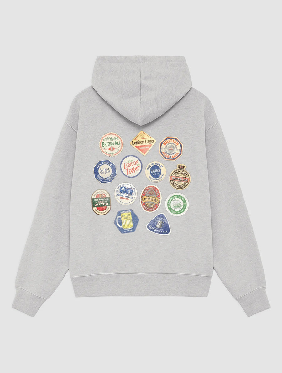 british booze grey hoodie - In Print We Trust