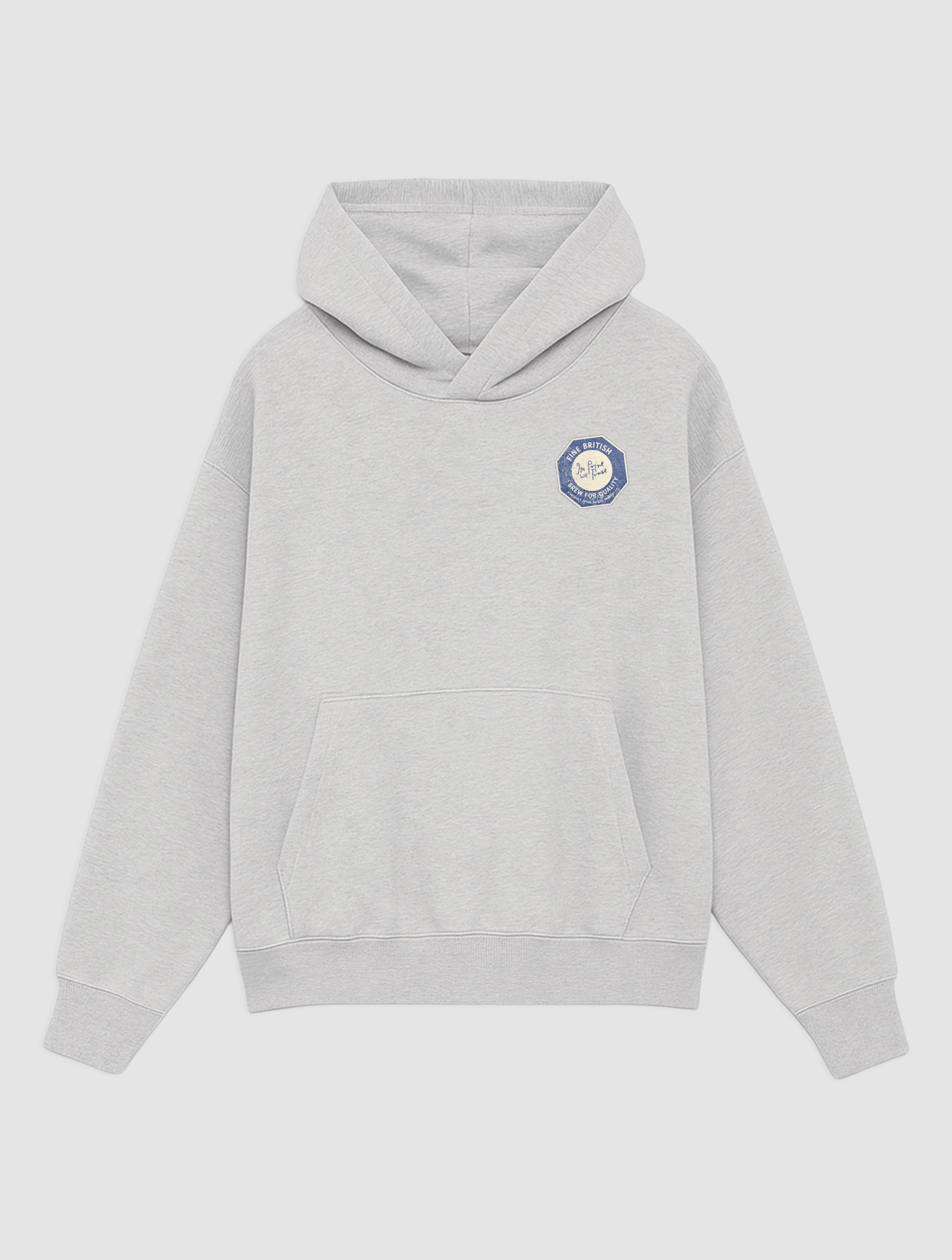 british booze grey hoodie - In Print We Trust