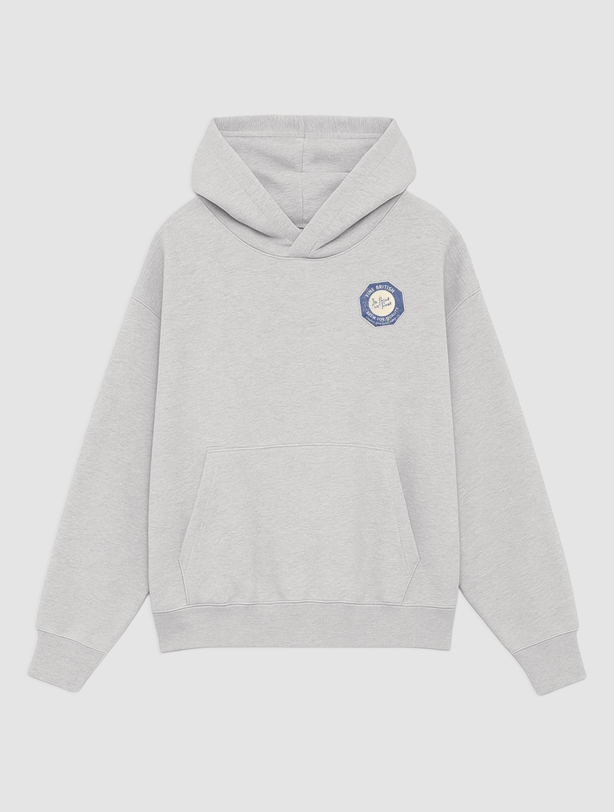 british booze grey hoodie - In Print We Trust