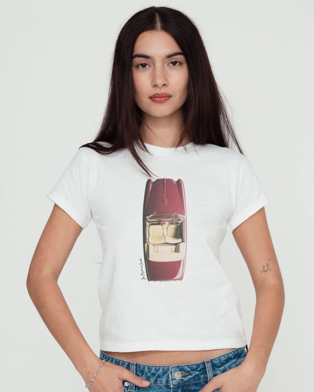 buckle up baby tee - In Print We Trust