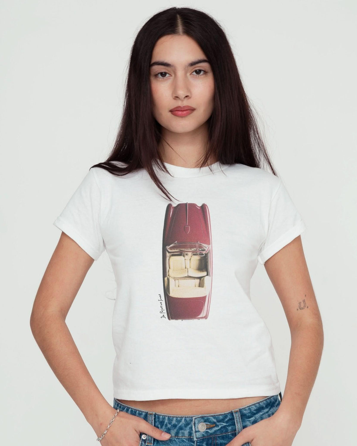 buckle up baby tee - In Print We Trust
