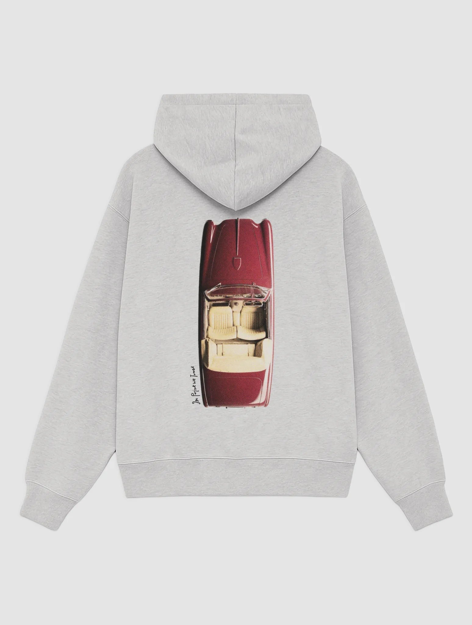 buckle up grey hoodie - In Print We Trust