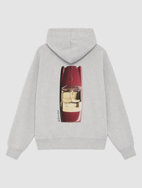 buckle up grey hoodie - In Print We Trust