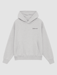 buckle up grey hoodie - In Print We Trust