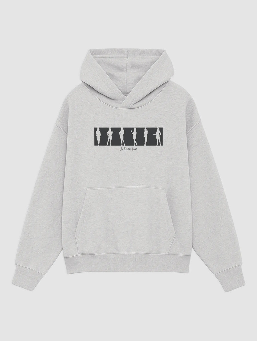bunnies grey hoodie - In Print We Trust