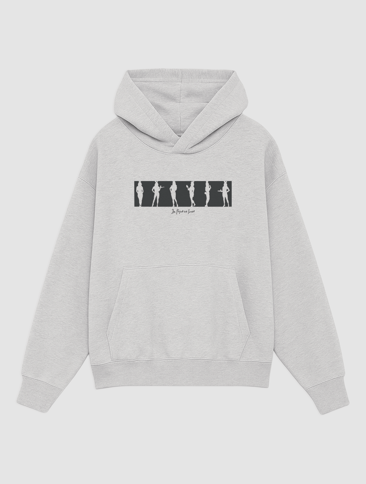 bunnies grey hoodie - In Print We Trust