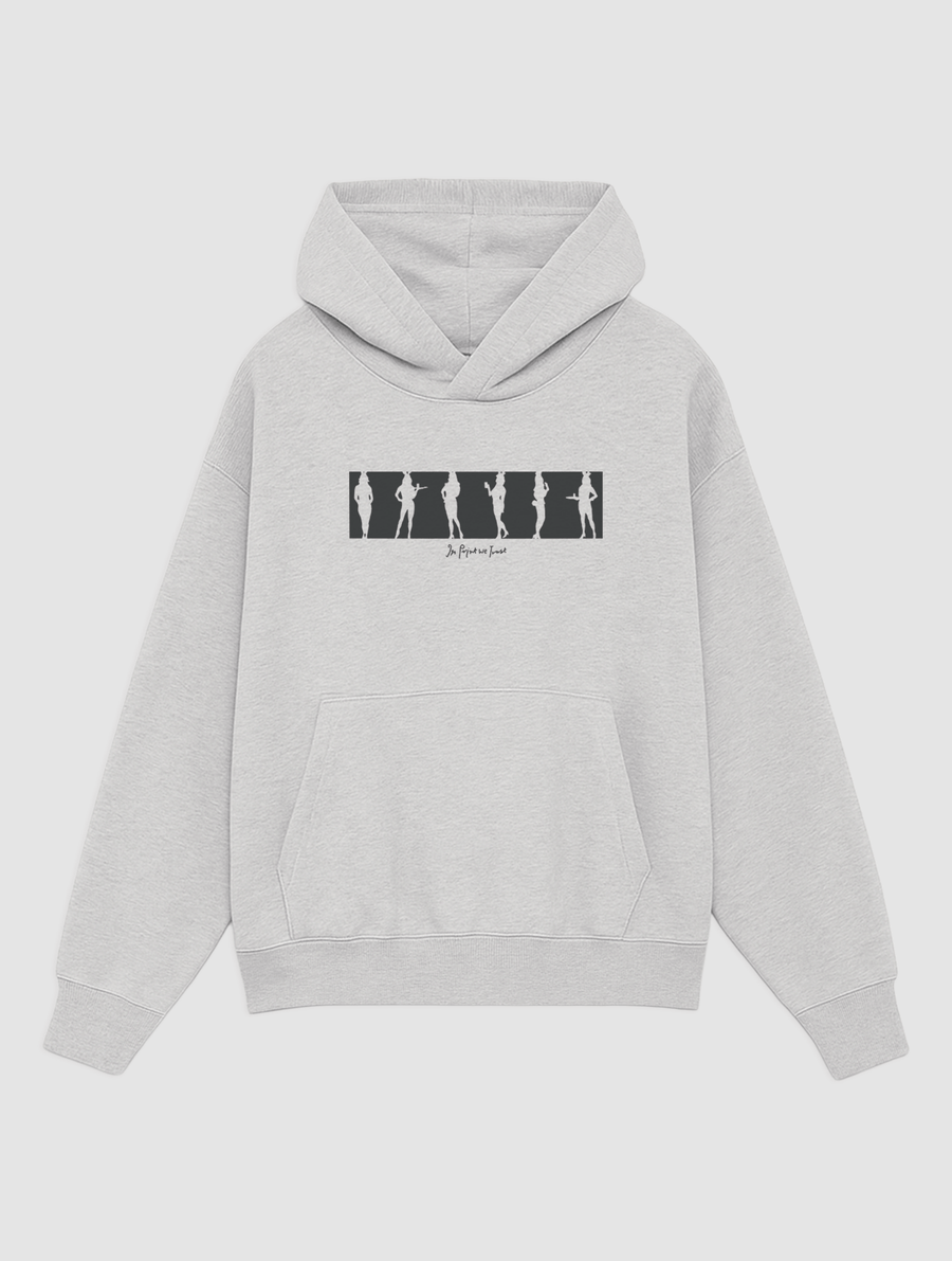 bunnies grey hoodie - In Print We Trust