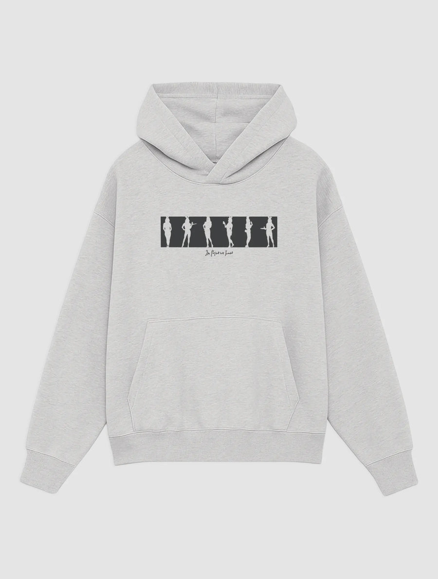 bunnies grey hoodie - In Print We Trust