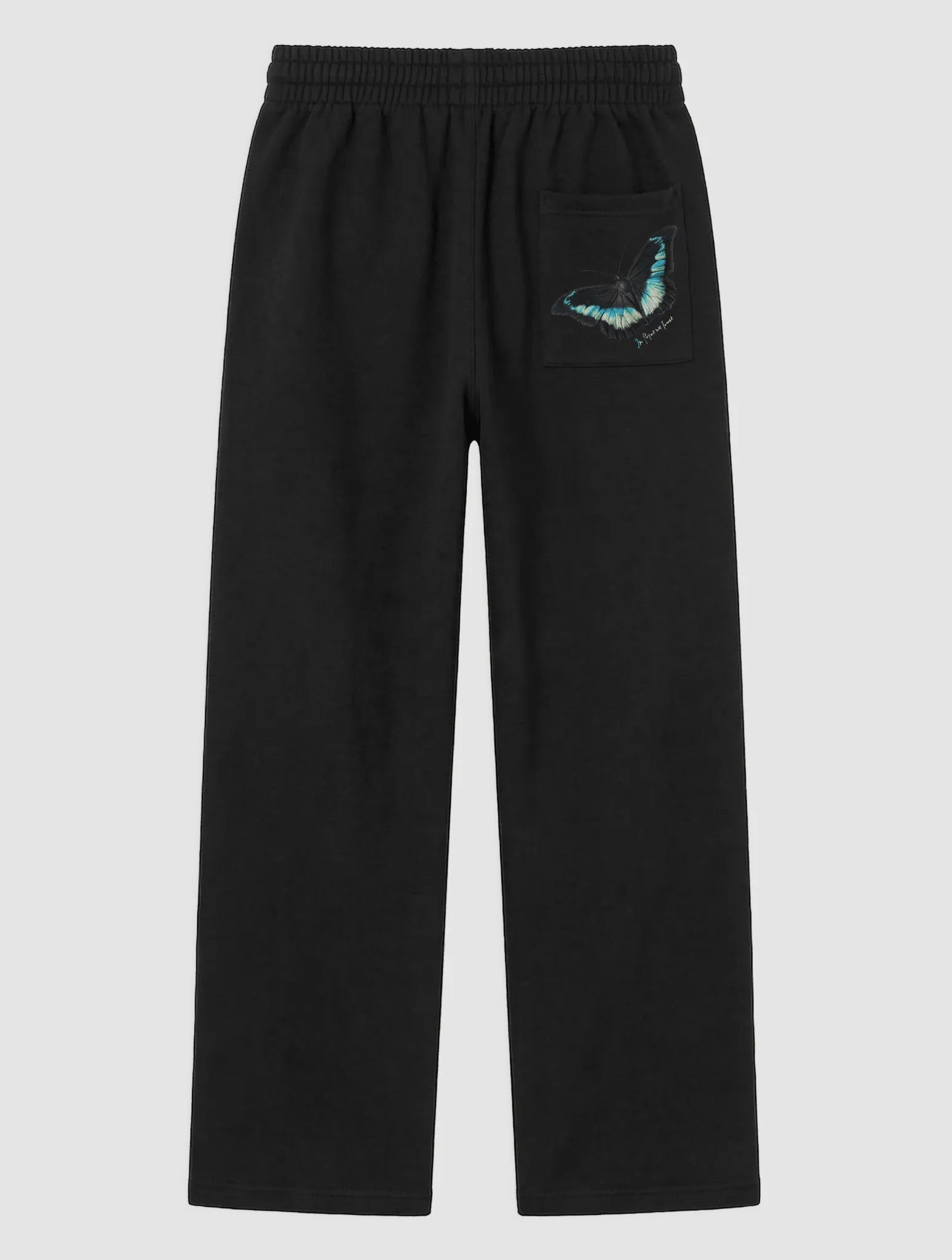 butterfly black sweatpants - In Print We Trust