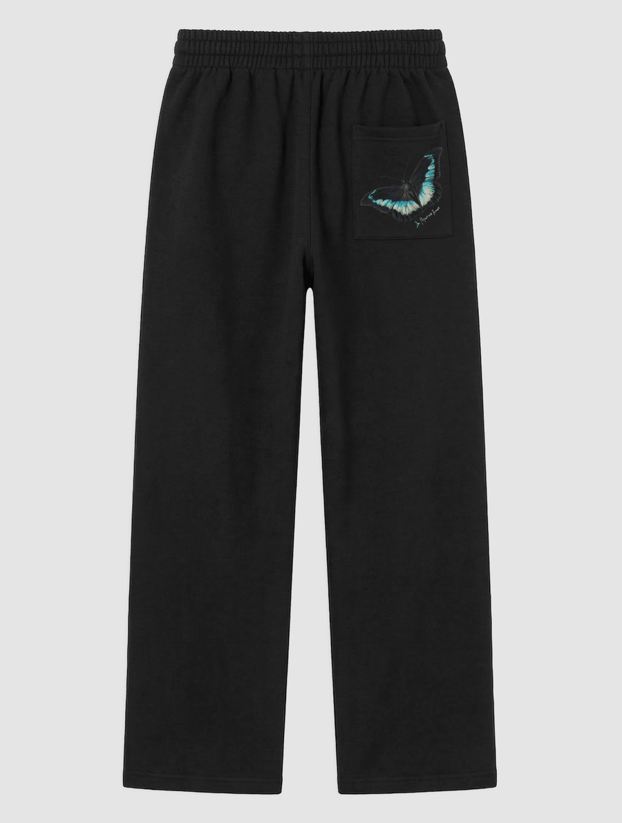 butterfly black sweatpants - In Print We Trust