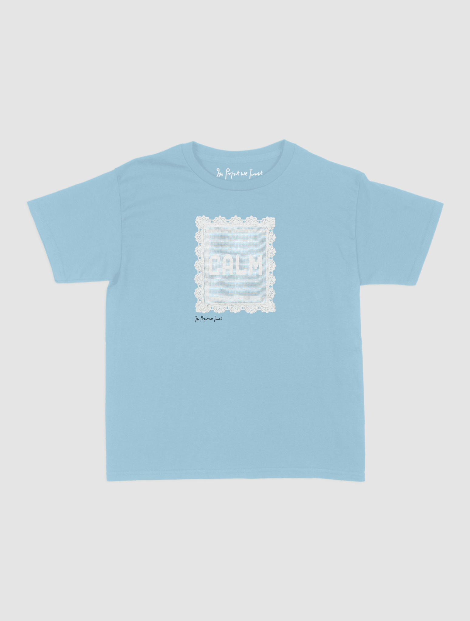 calm crochet baby tee - In Print We Trust