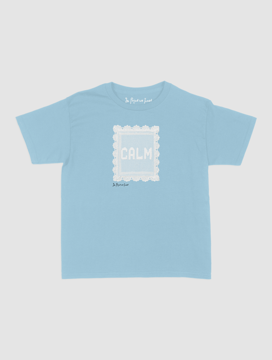 calm crochet baby tee - In Print We Trust