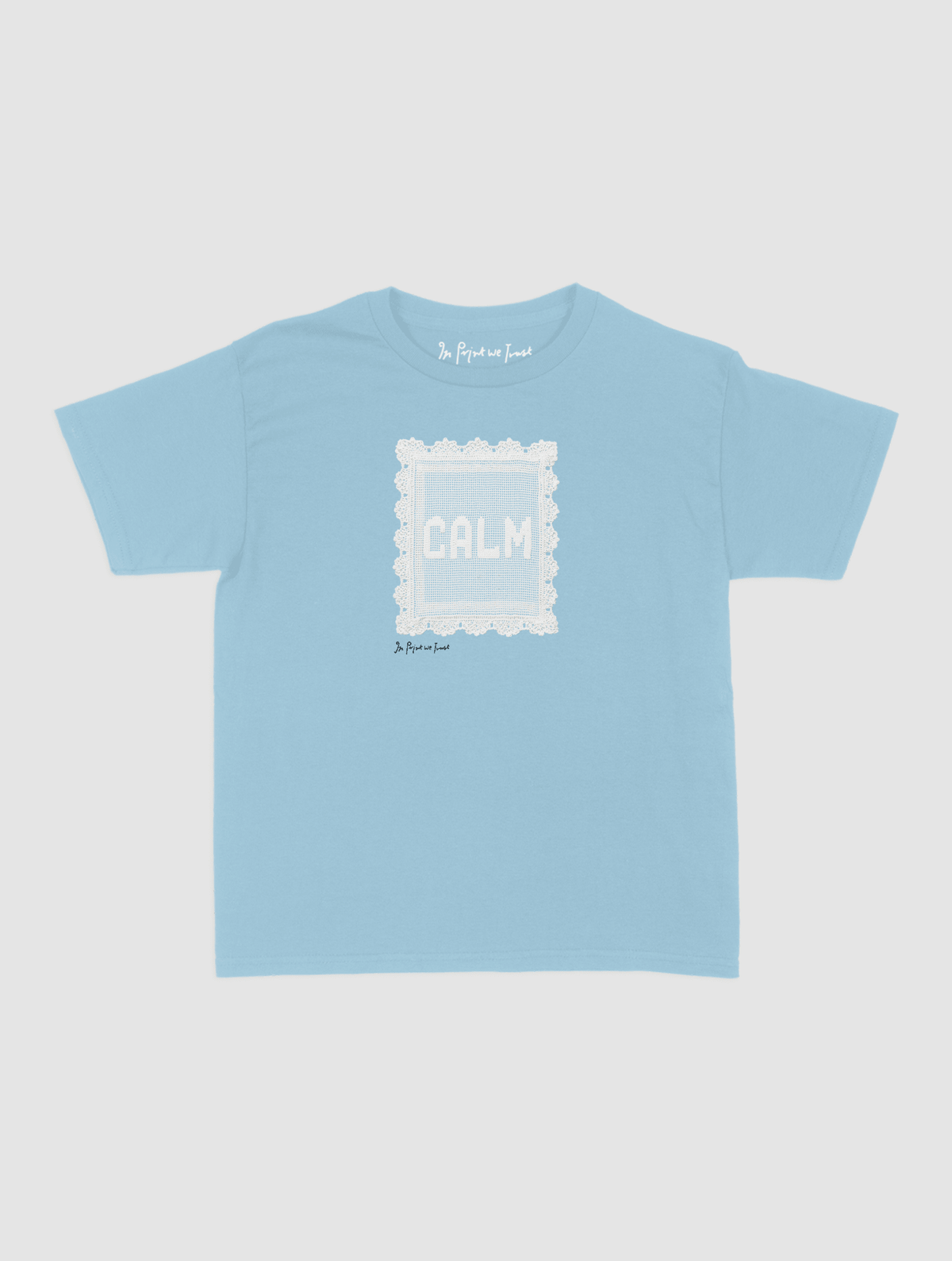calm crochet baby tee - In Print We Trust