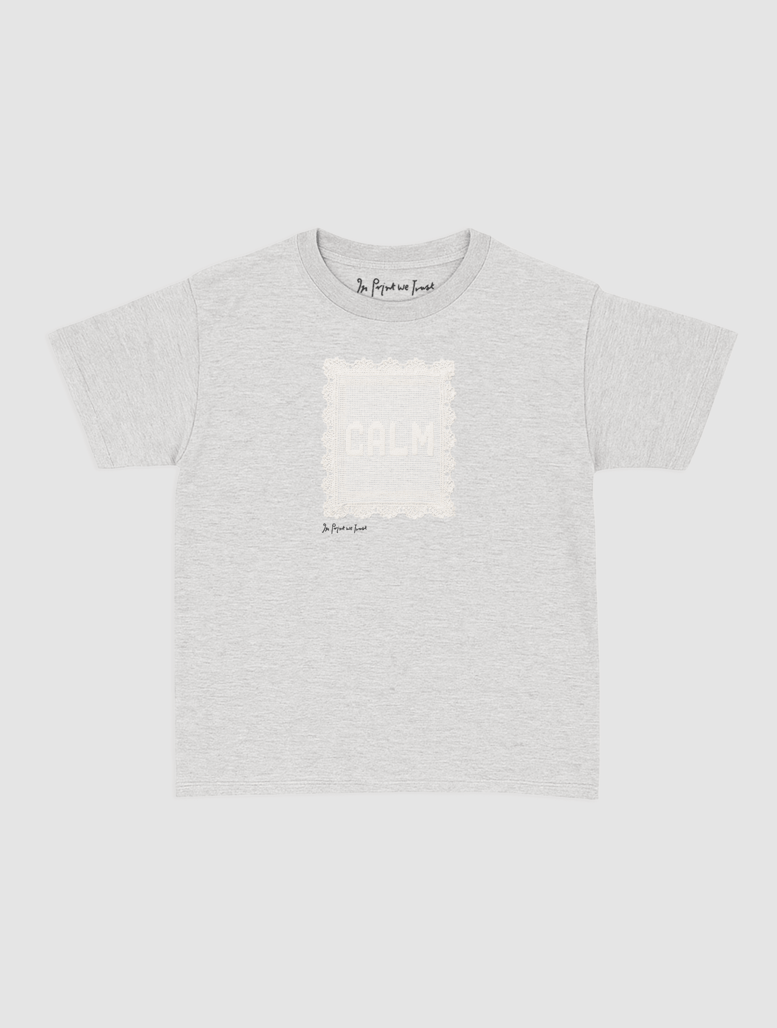 calm crochet baby tee - In Print We Trust