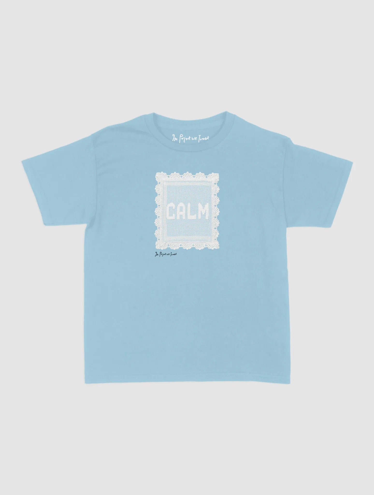calm crochet baby tee - In Print We Trust