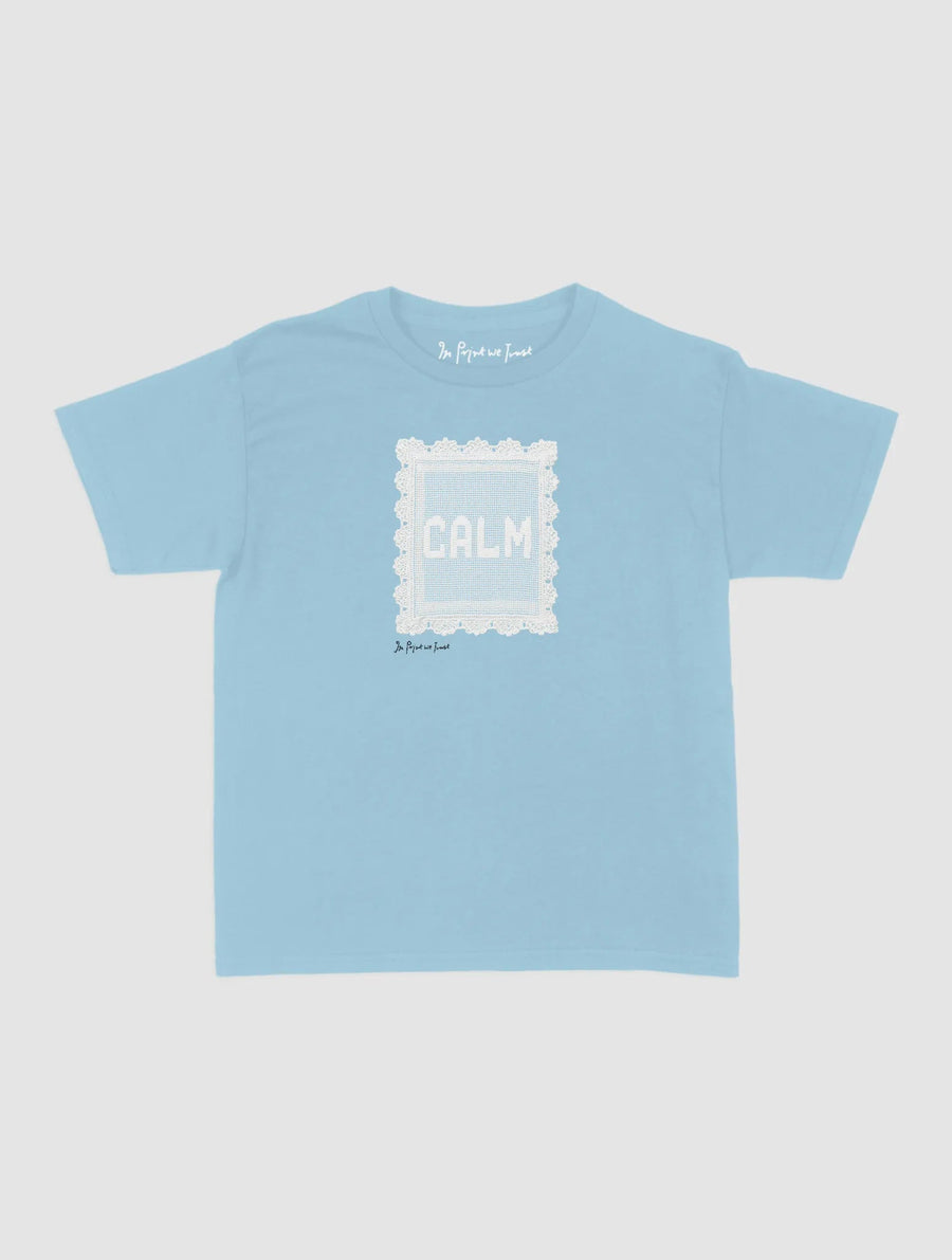 calm crochet baby tee - In Print We Trust