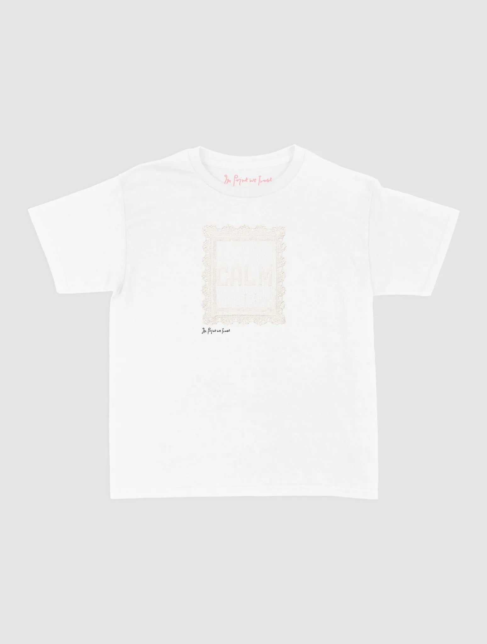calm crochet baby tee - In Print We Trust