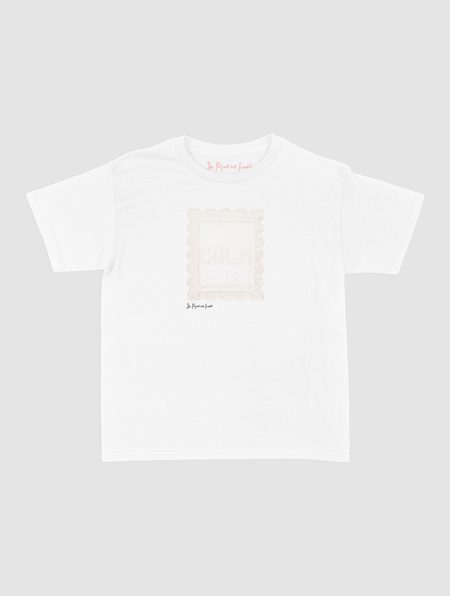 calm crochet baby tee - In Print We Trust