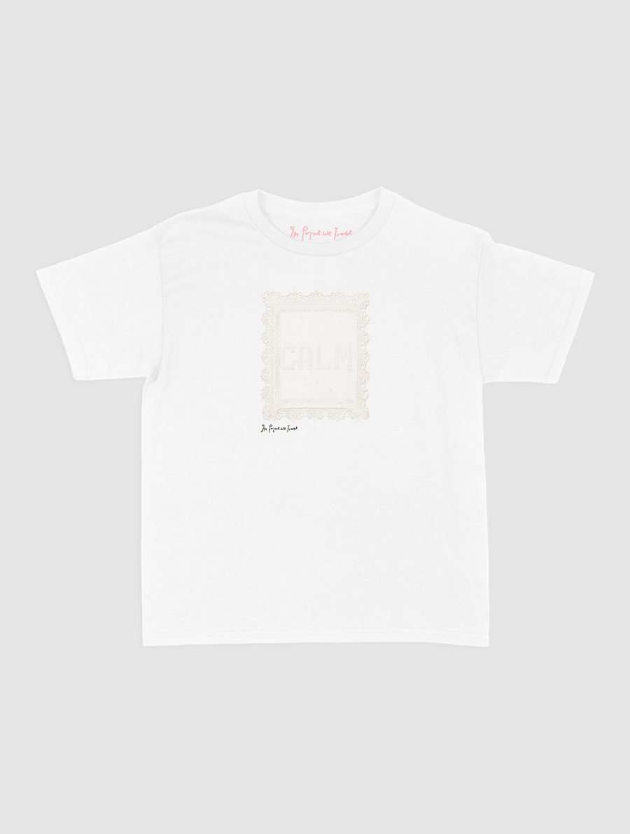 calm crochet baby tee - In Print We Trust