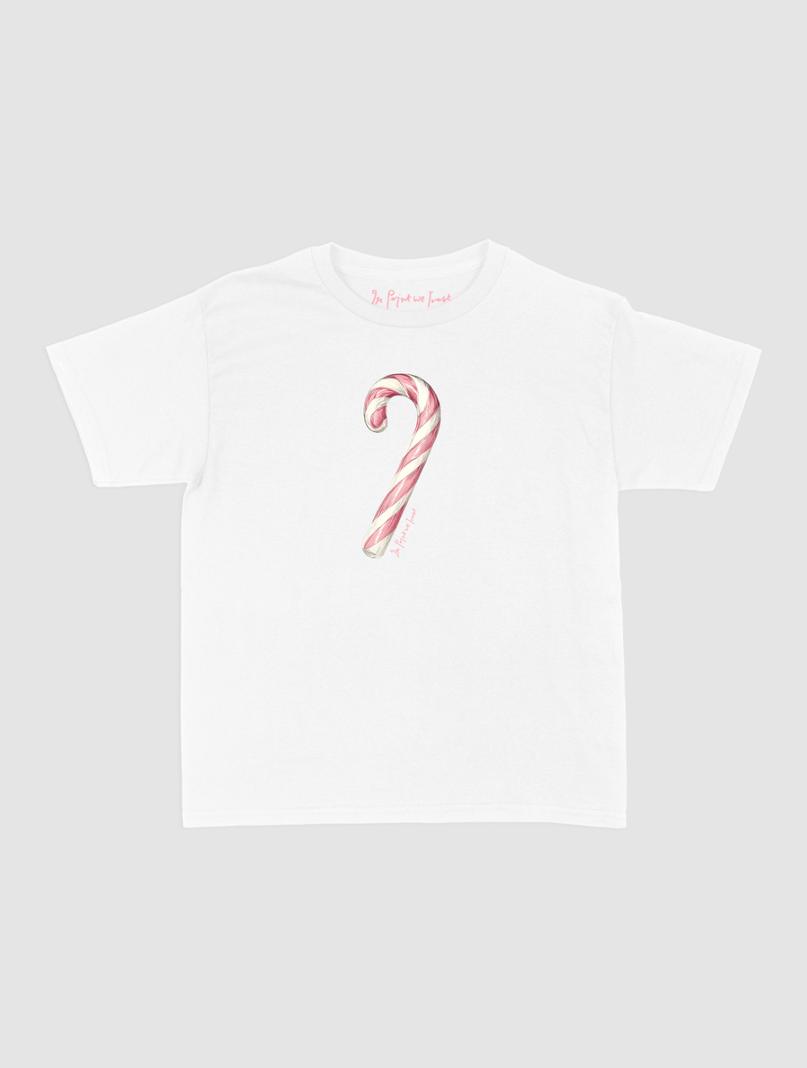 candy cane baby tee - In Print We Trust
