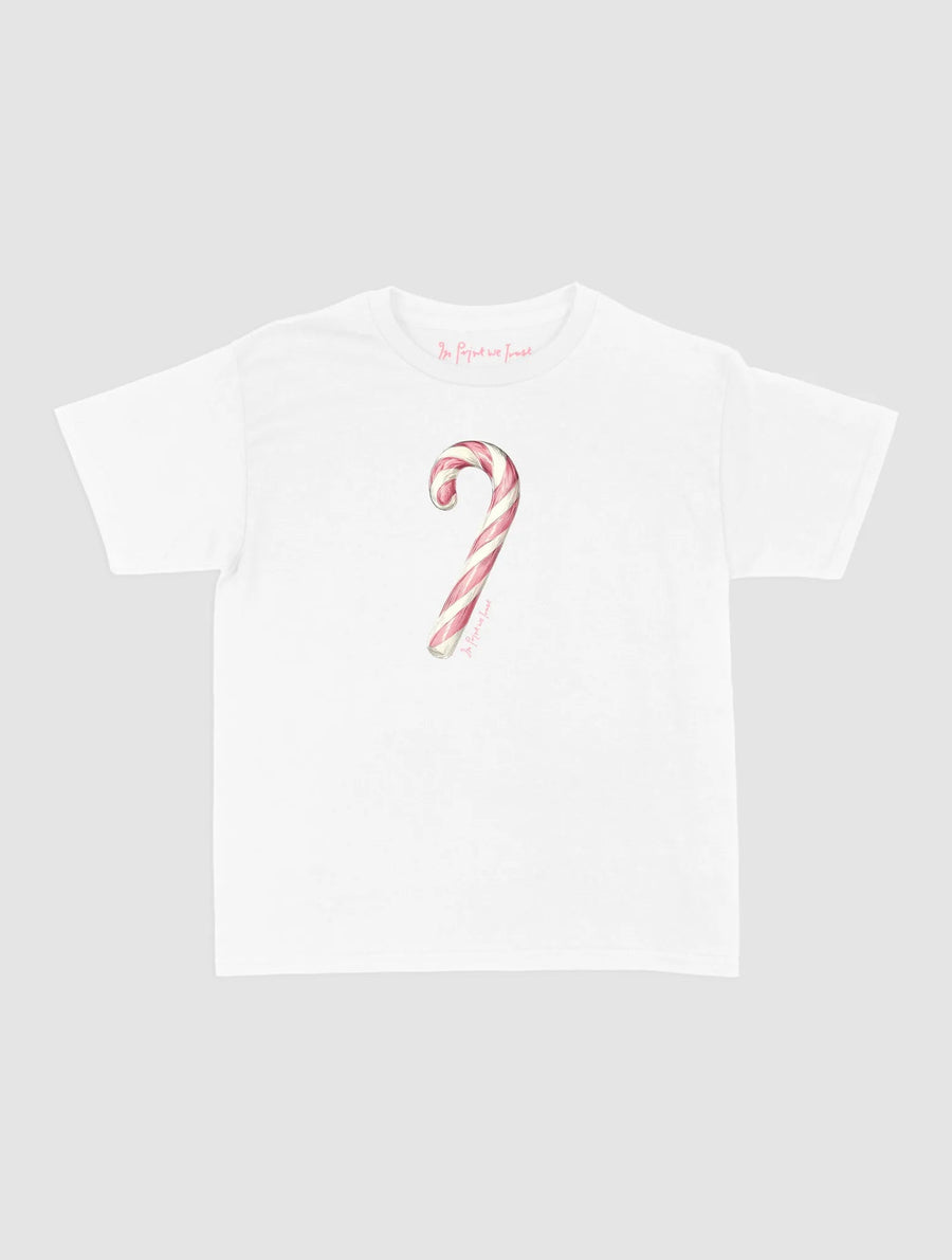candy cane baby tee - In Print We Trust