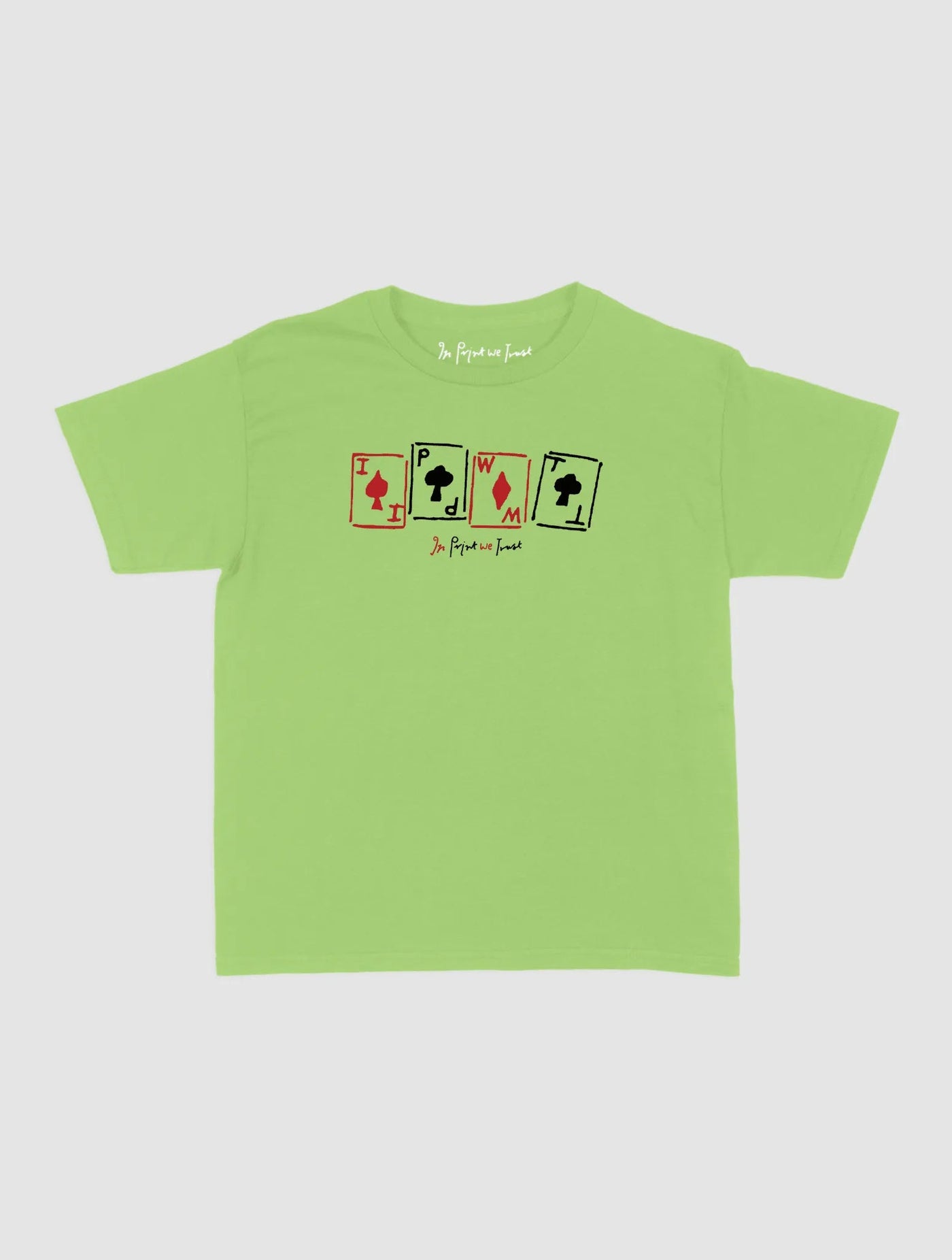 cards baby tee - In Print We Trust