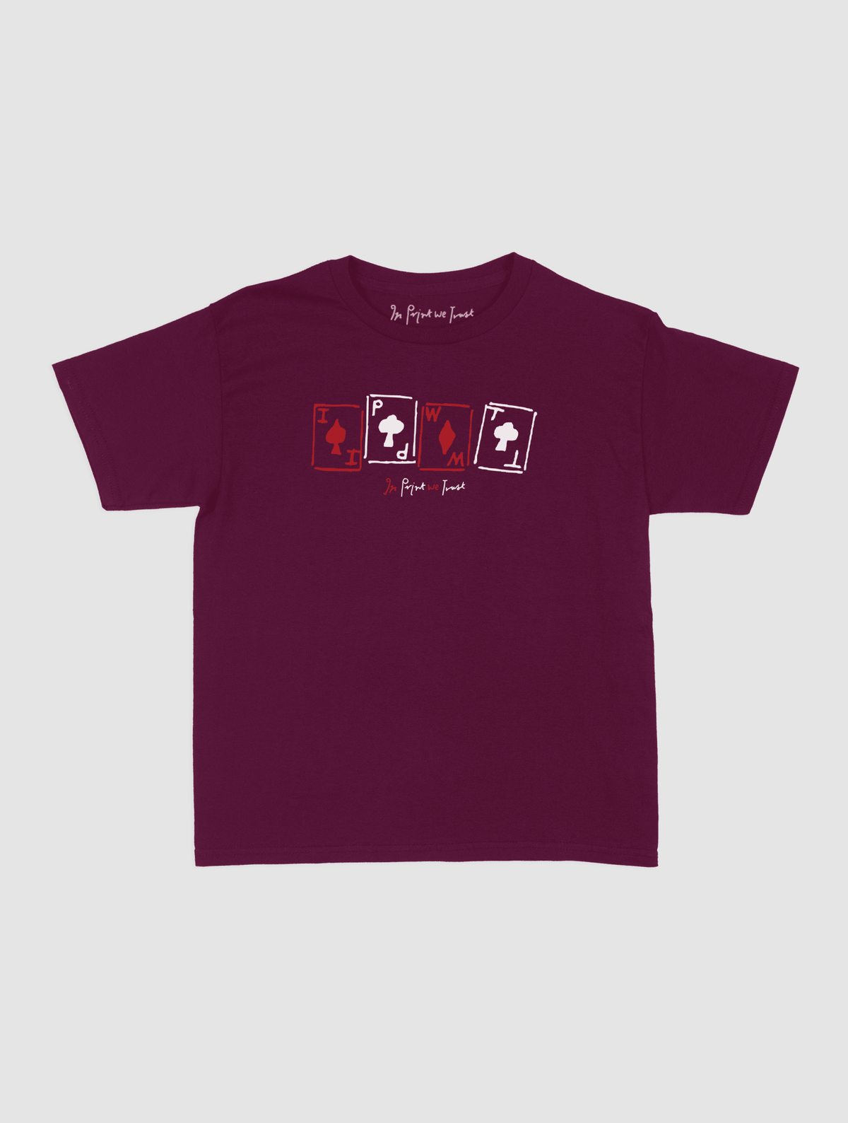 cards baby tee - In Print We Trust