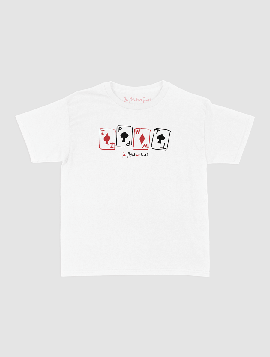 cards baby tee - In Print We Trust