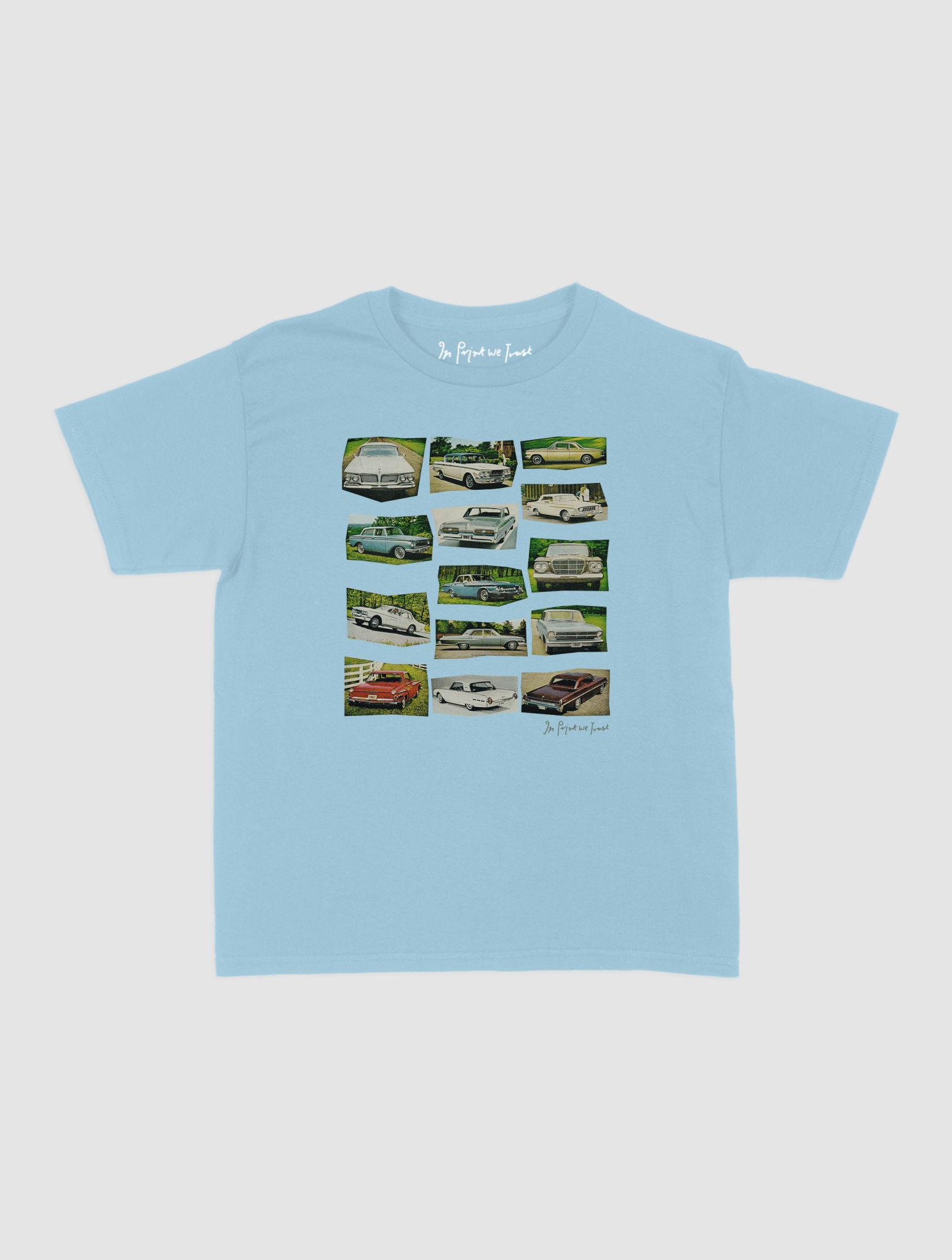 cars baby tee - In Print We Trust