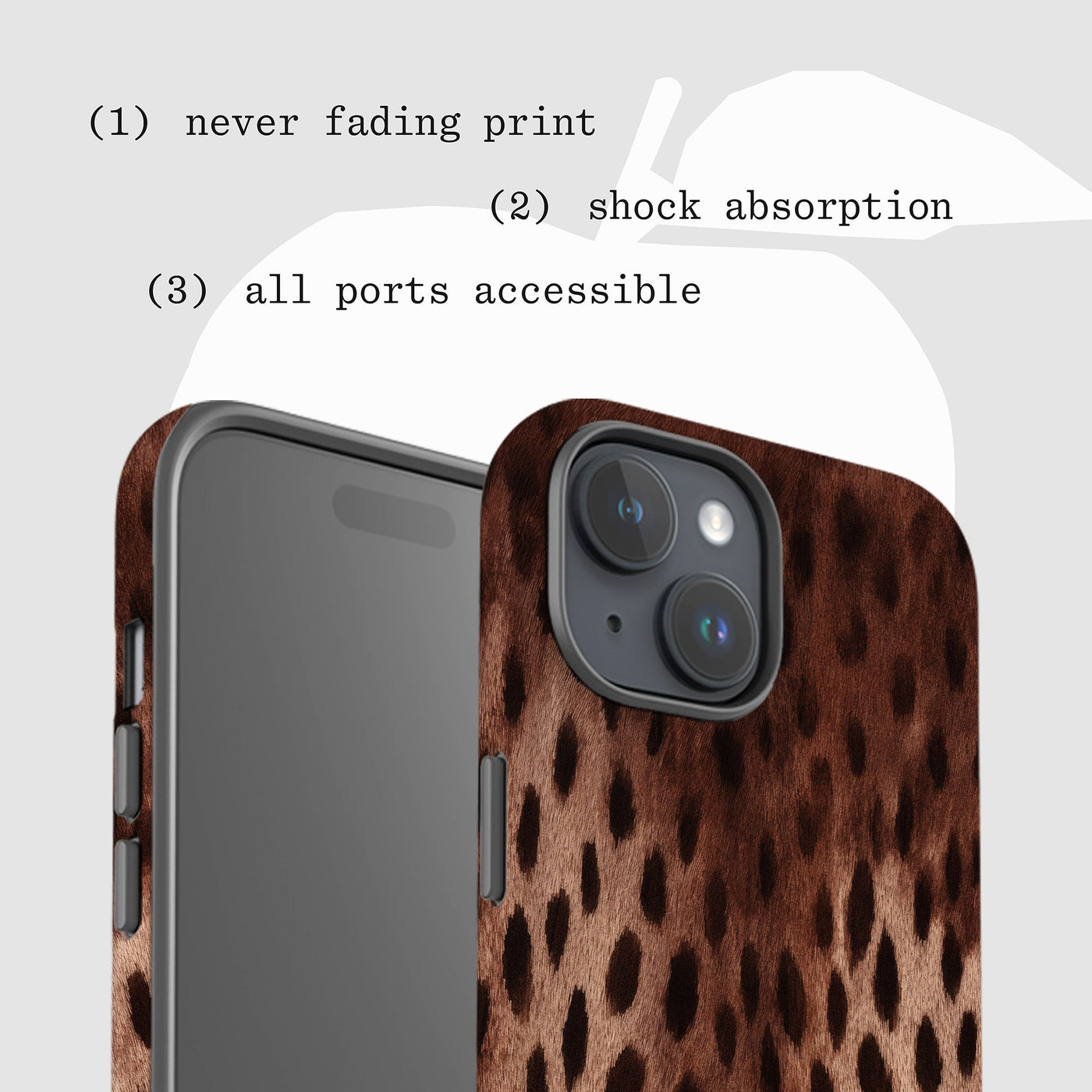 cheetah tough iPhone case - In Print We Trust