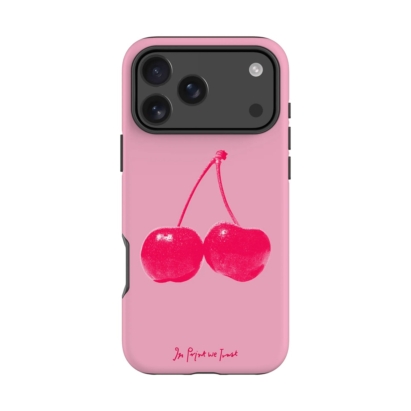 cherry tough iPhone case - In Print We Trust