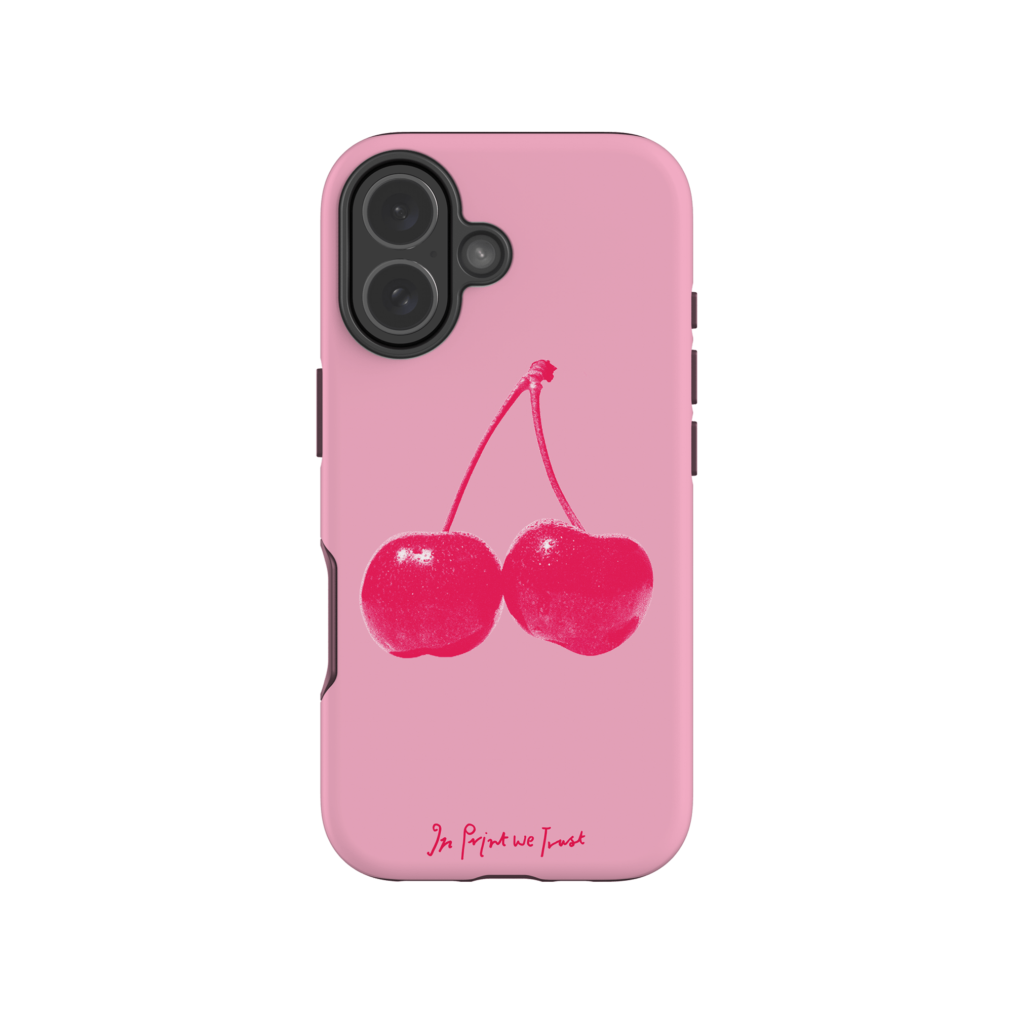 cherry tough iPhone case - In Print We Trust