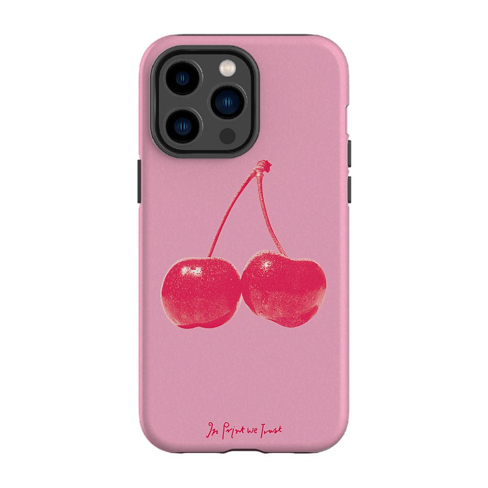 cherry tough iPhone case - In Print We Trust