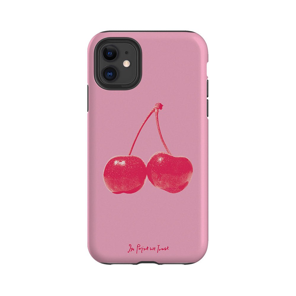 cherry tough iPhone case - In Print We Trust