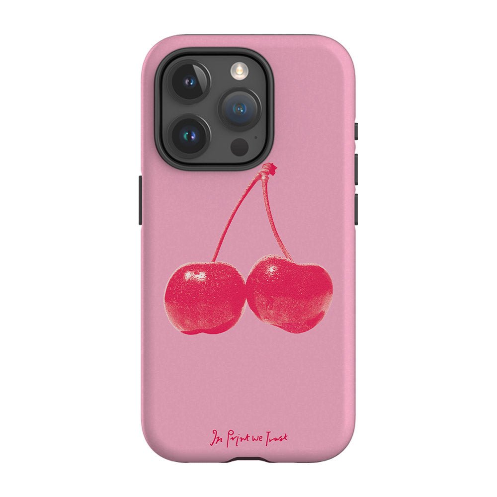 cherry tough iPhone case - In Print We Trust