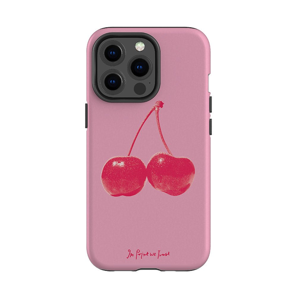 cherry tough iPhone case - In Print We Trust