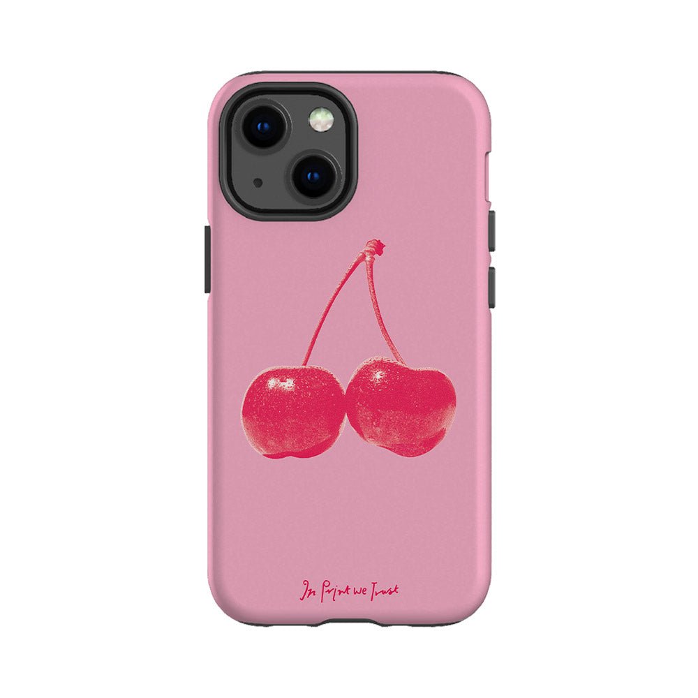 cherry tough iPhone case - In Print We Trust