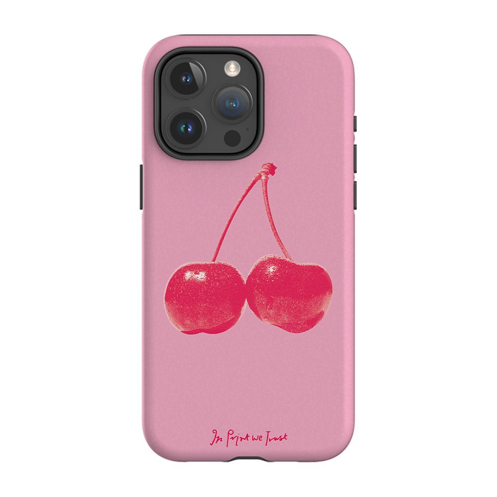 cherry tough iPhone case - In Print We Trust