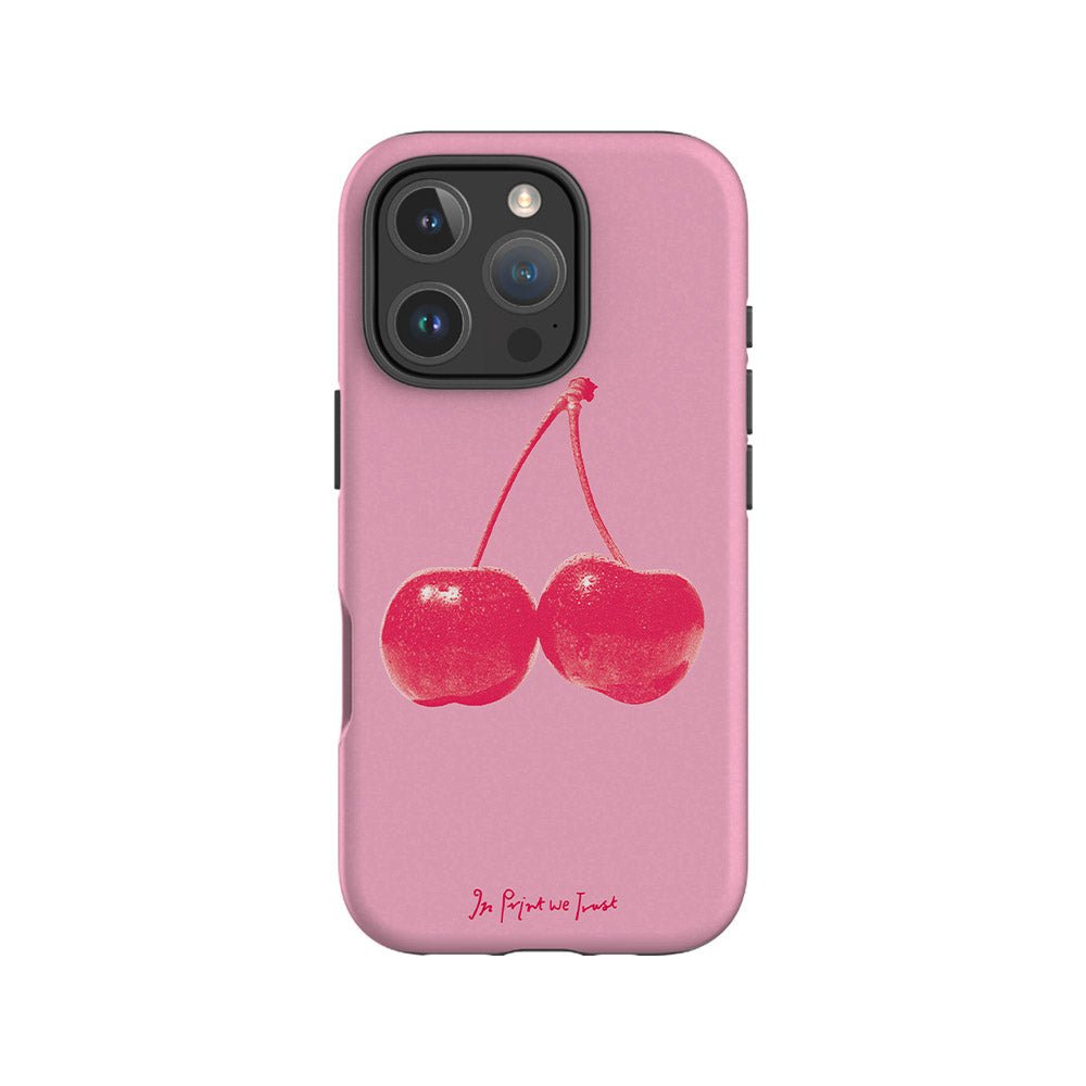 cherry tough iPhone case - In Print We Trust