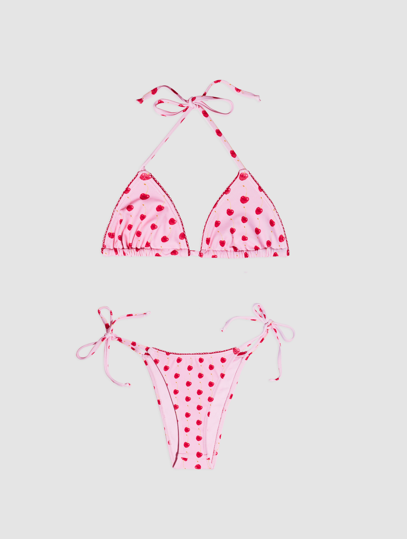 cherry two - piece bikini - In Print We Trust