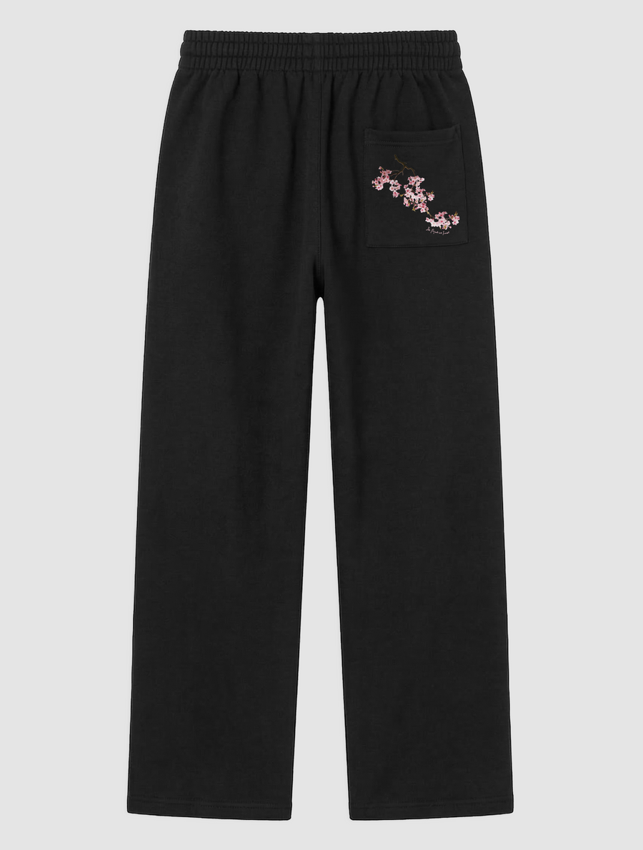 cherry blossom black sweatpants