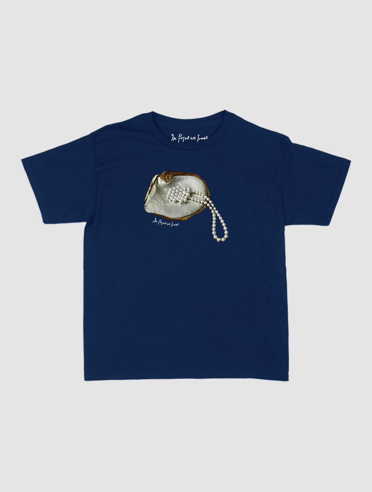 clutching my pearls baby tee - In Print We Trust