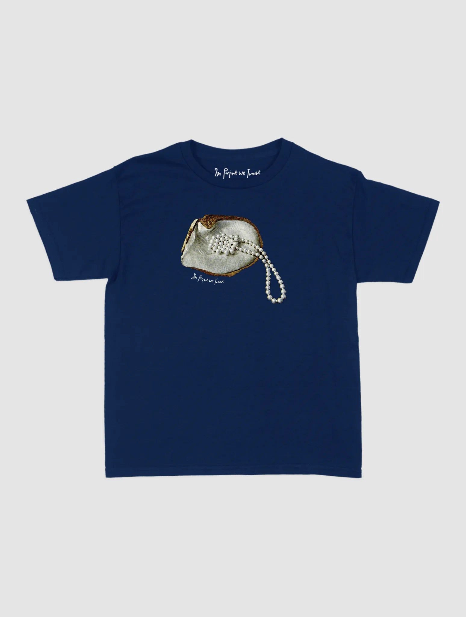 clutching my pearls baby tee - In Print We Trust