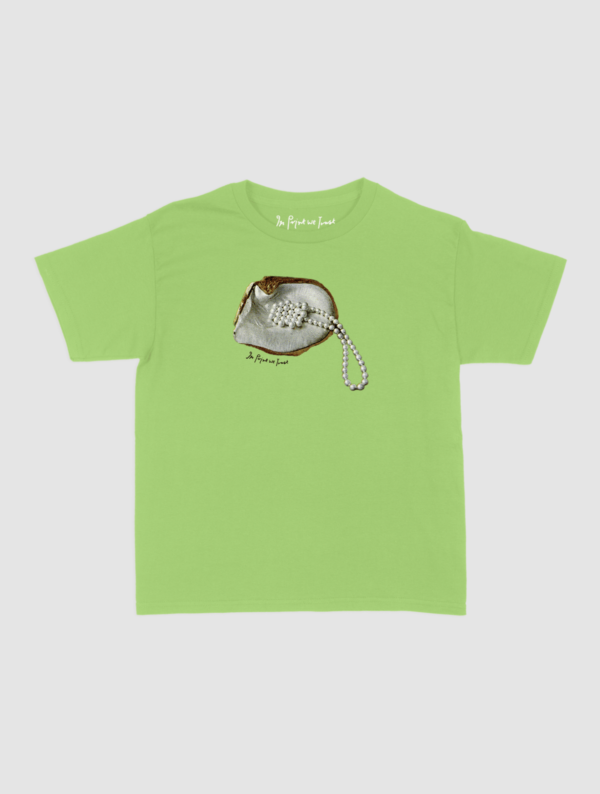 clutching my pearls baby tee - In Print We Trust