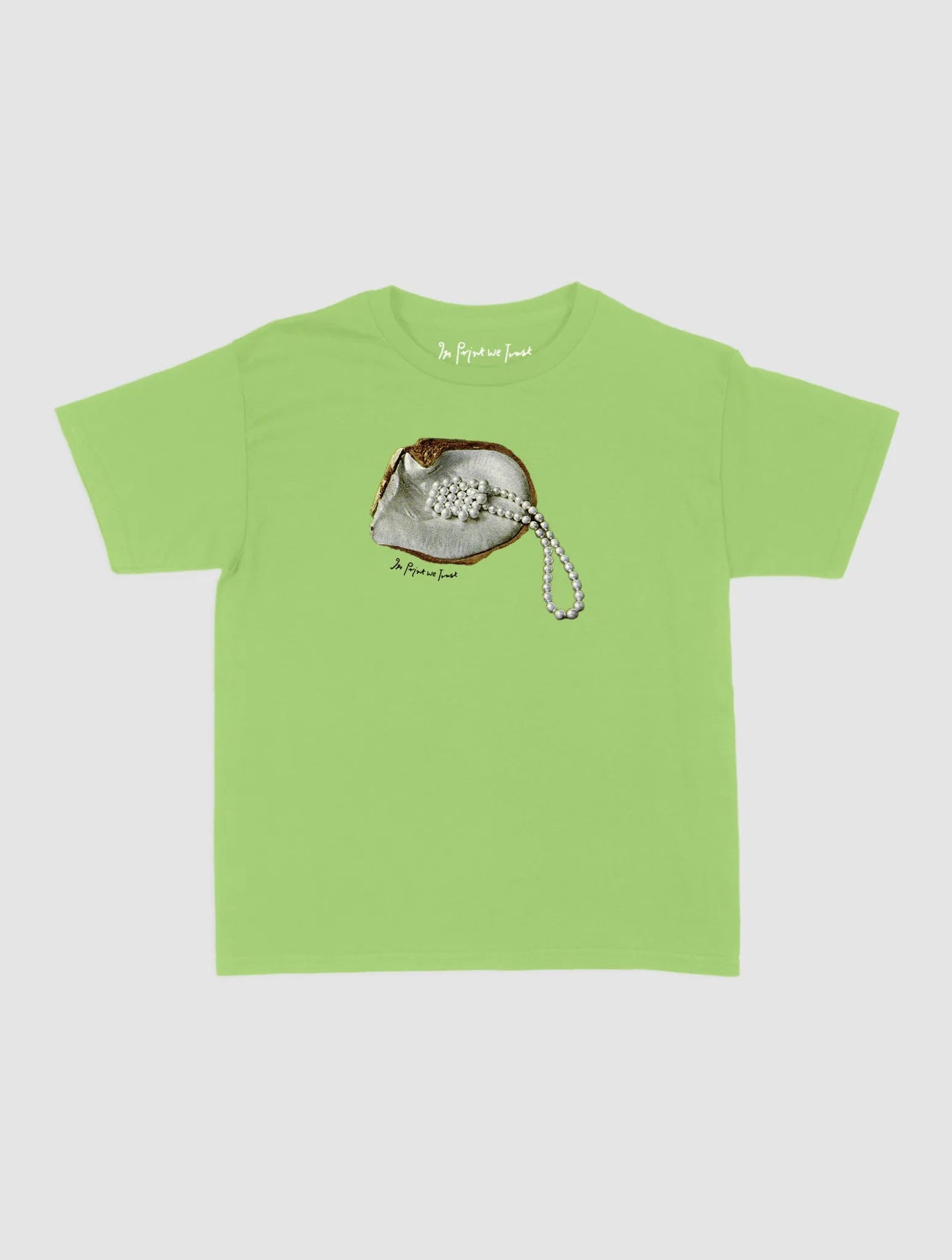 clutching my pearls baby tee - In Print We Trust