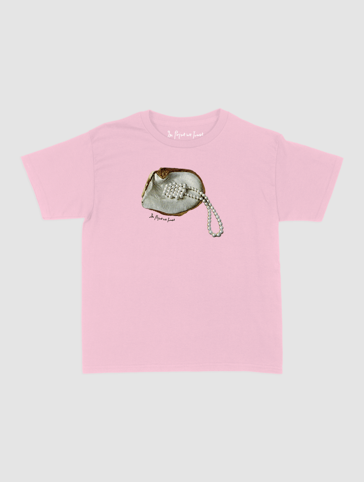 clutching my pearls baby tee - In Print We Trust