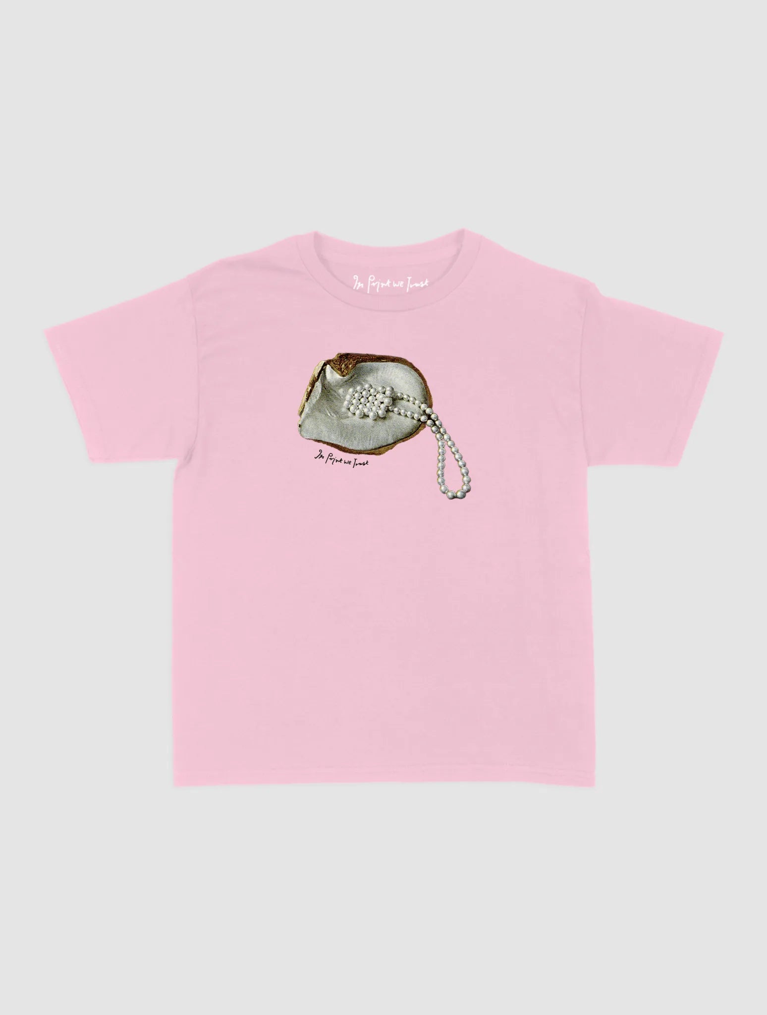 clutching my pearls baby tee - In Print We Trust