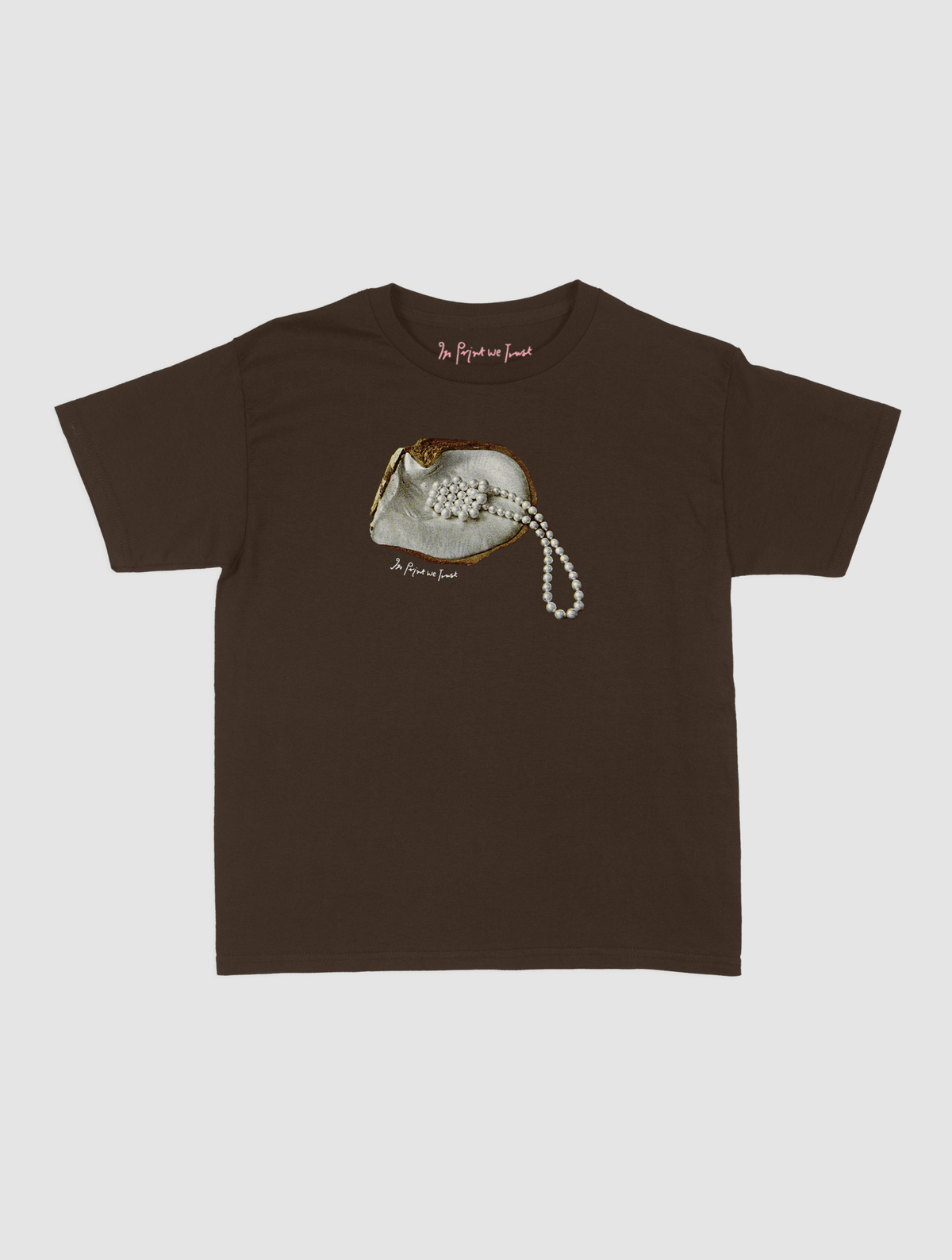 clutching my pearls baby tee - In Print We Trust