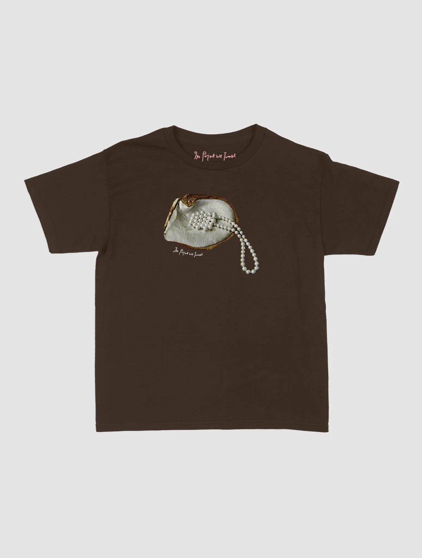 clutching my pearls baby tee - In Print We Trust