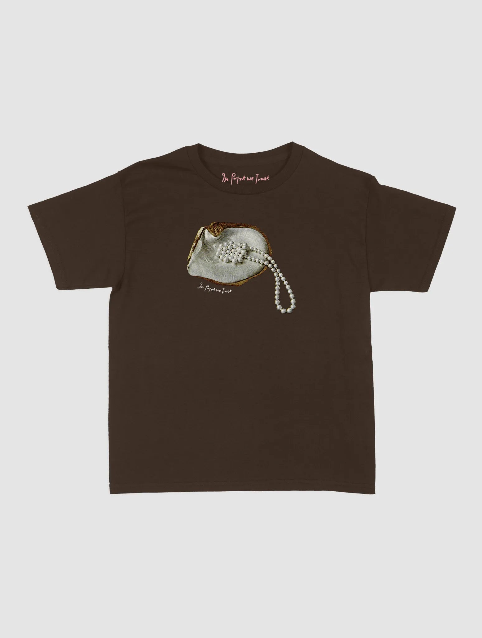 clutching my pearls baby tee - In Print We Trust